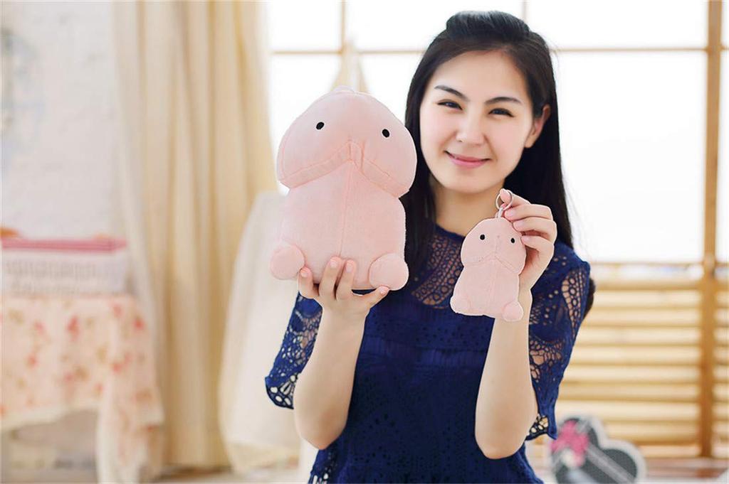 MMIAOO Chinko-chan Plush Toy, Cute Animal Body Pillow, Nap Pillow, Stress Relief Toy, Birthday Gift, Funny, Fluffy, Single Item (30cm)