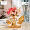 European Wedding Decor Crafts Ceramic Creative Room Decoration Handicraft Gold Swan Porcelain Figurines Decorations