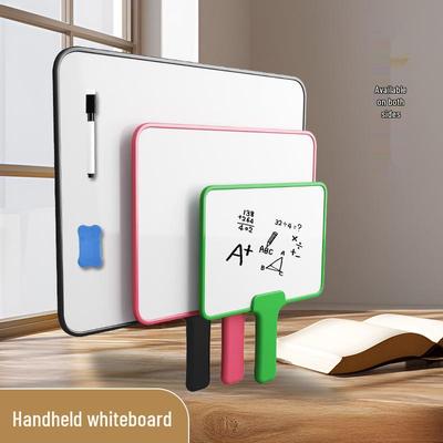 Double-Sided Magnetic Handheld Whiteboard - Erasable Classroom & Broadcast Writing Board