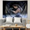 Dark Print Tapestry, Backdrop, Easy Setup, Ideal for Bedroom, Office & Living Room, with Aesthetic Wall Hanging Decor.