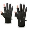 Autumn and Winter Warm Gloves Men Plus Velvet Thickened Cold Proof Waterproof Zipper Cycling Gloves Anti Slip Touch Screen Outdoor Sports