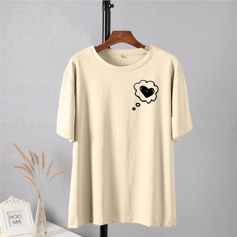 Shellsuning простые футболки с принтом в виде сердца — фото 28