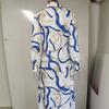 Women's Printed Shirt Dress Long Sleeve Single Breasted Split Hem Maxi Dress For Daily Wear Travel Casual Loose Fit With Button Front