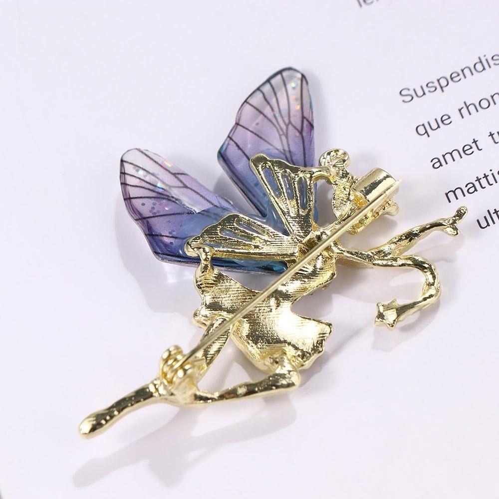Metal Dancing Girl Brooch Light Luxury Butterfly Brooch Delicate Women's Brooch Clothes Decoration