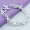 Ladies Bracelet Jewelry Handmade Circle Creativity Design Chain Link OT Buckle Bracelet Silver Color for Men Women
