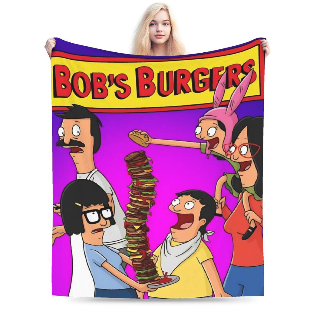 Bob Burgers  Plush Blanket Child  Flannel Throw Blanket For Living Room Warm Soft Design Quality Bedspread Gift