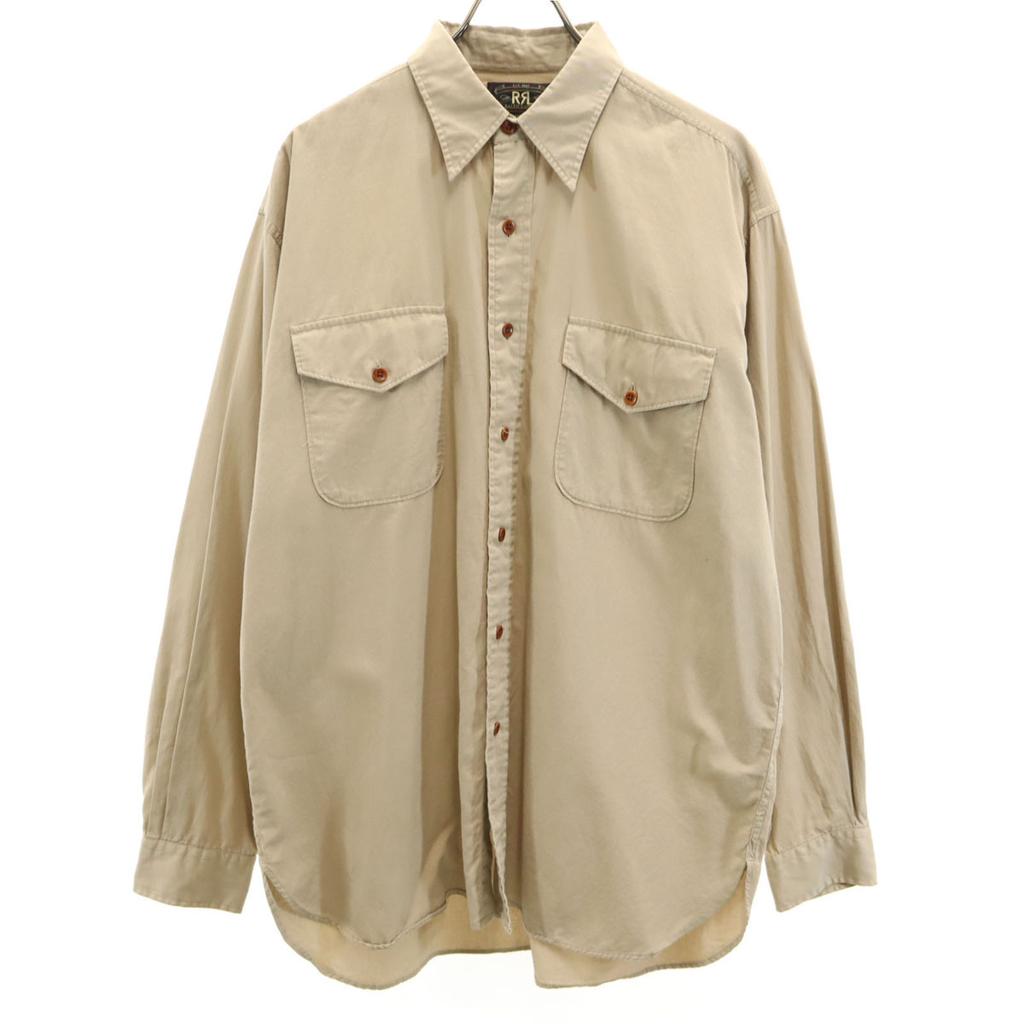 RRL 90s Old initial tag red 3 stars Long sleeve Cotton shirt Ralph Lauren Men's Used