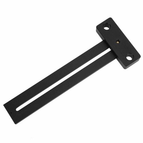 180mm T-type Scribing Ruler, Scribing Marking Ruler, Metric Scale Black Woodworking Marking Tool, Aluminum Alloy, Double-Sided Scale, Total Length: Ap