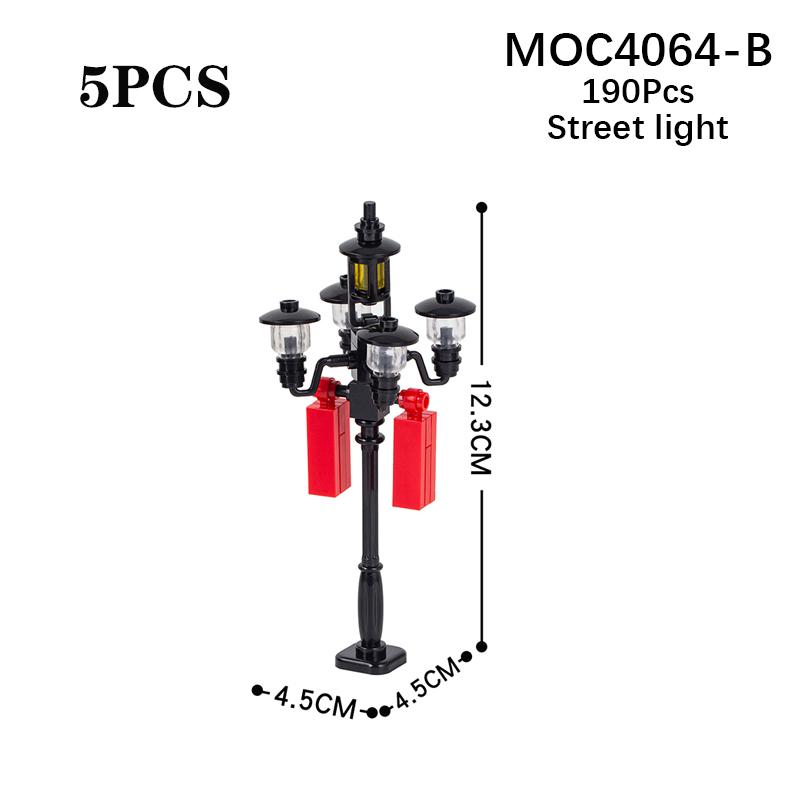 MOC City Serie Hochzeitsbogen Straßenlaterne Schlagzeug Schaukelstuhl Park Straßenansicht Bausteine Spielzeug Für Kinder Kreative Geschenke