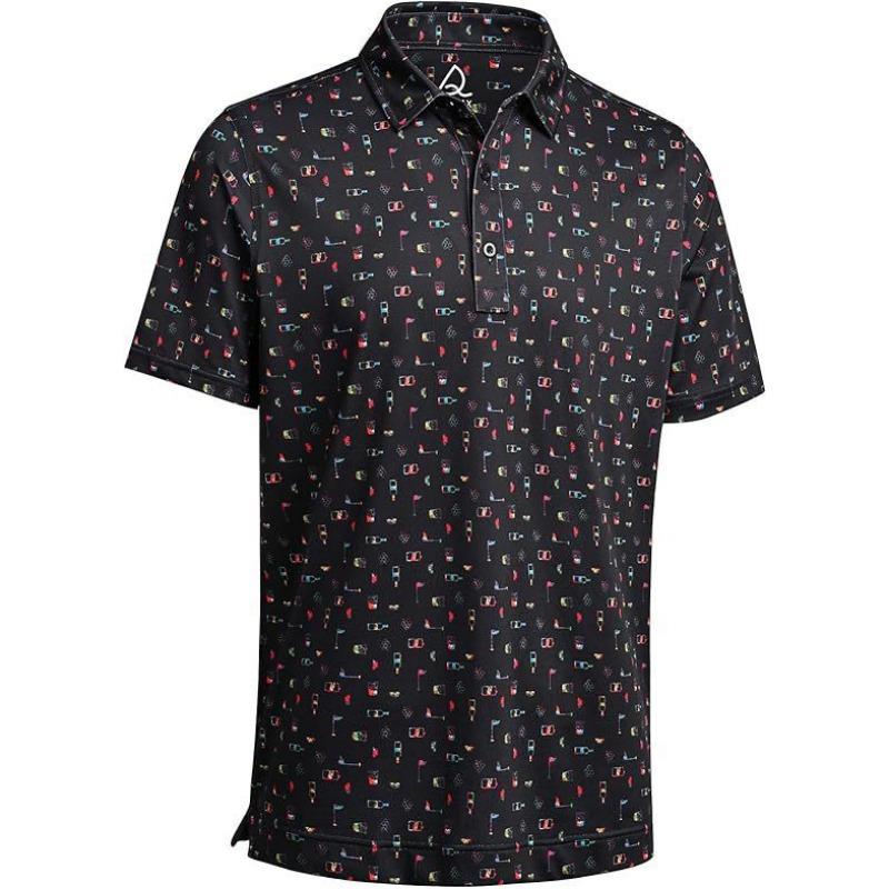 Short Sleeve POLO Shirt Button Solid Color Men's Sweatshirt
