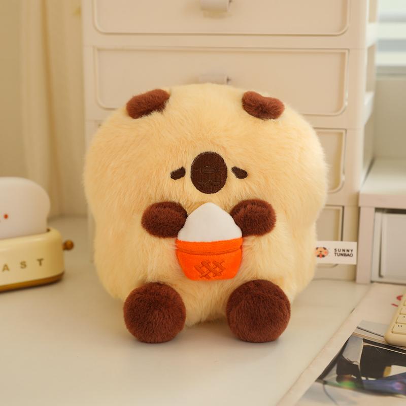 Süße Capybara Weiche Plüschtiere Erdbeere Karotte Fisch Eiscreme Capybara Stofftier Begleiter Puppen Jungen Mädchen Mitgebsel Geschenke 18cm
