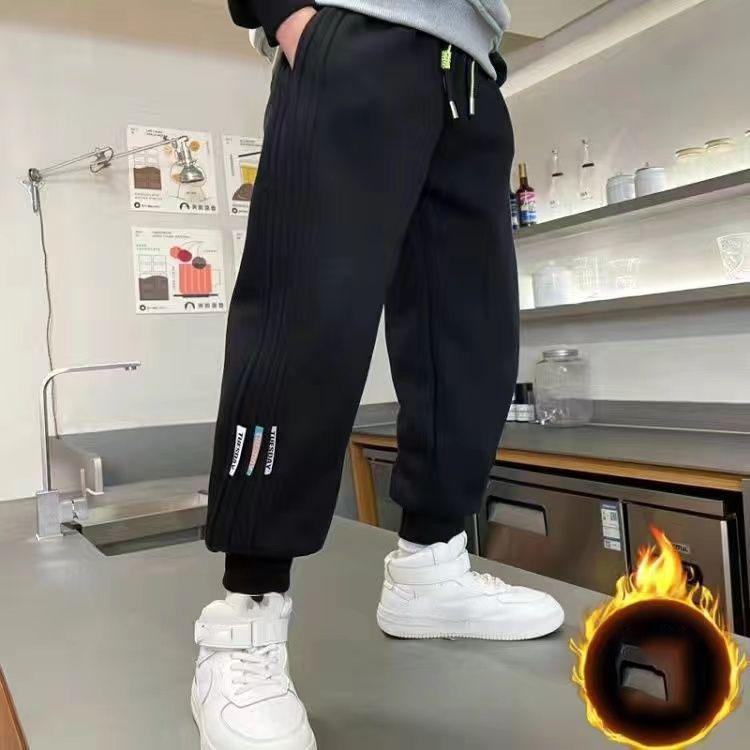 Vinter Herre Joggebukser Tykk Varm Fleecefôr Fargerik Snøring Bomull Trenings Joggebukser