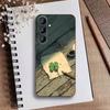 Four-leaf Clover Phone Case For Samsung Galaxy A73,21,22,32,71,53,52,51,80,5G Soft Black Cover