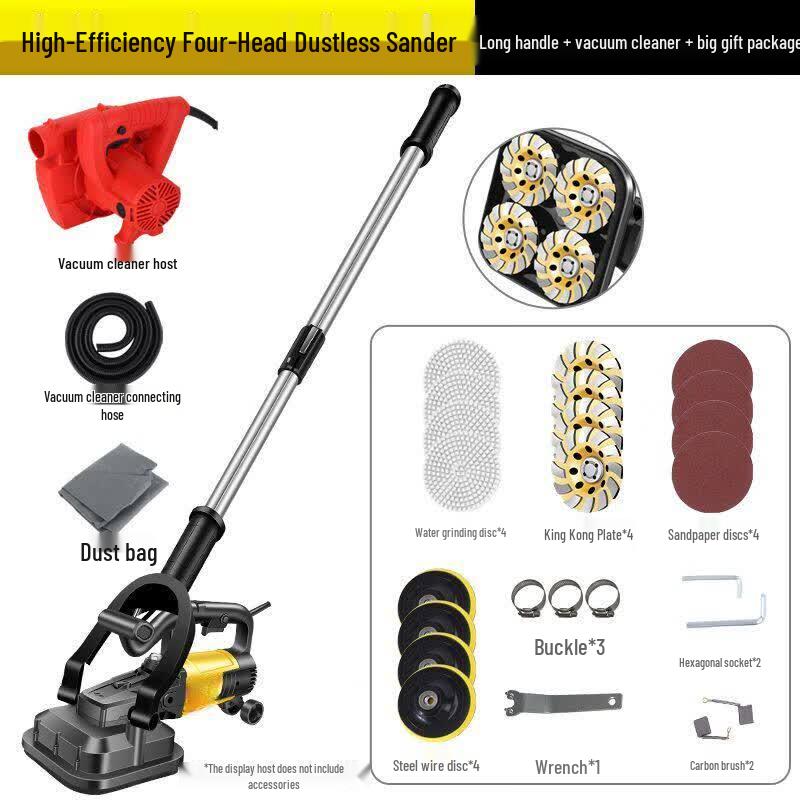 Longma Multi-Head Concrete Floor Grinder Polisher CN plug (adapter included)
