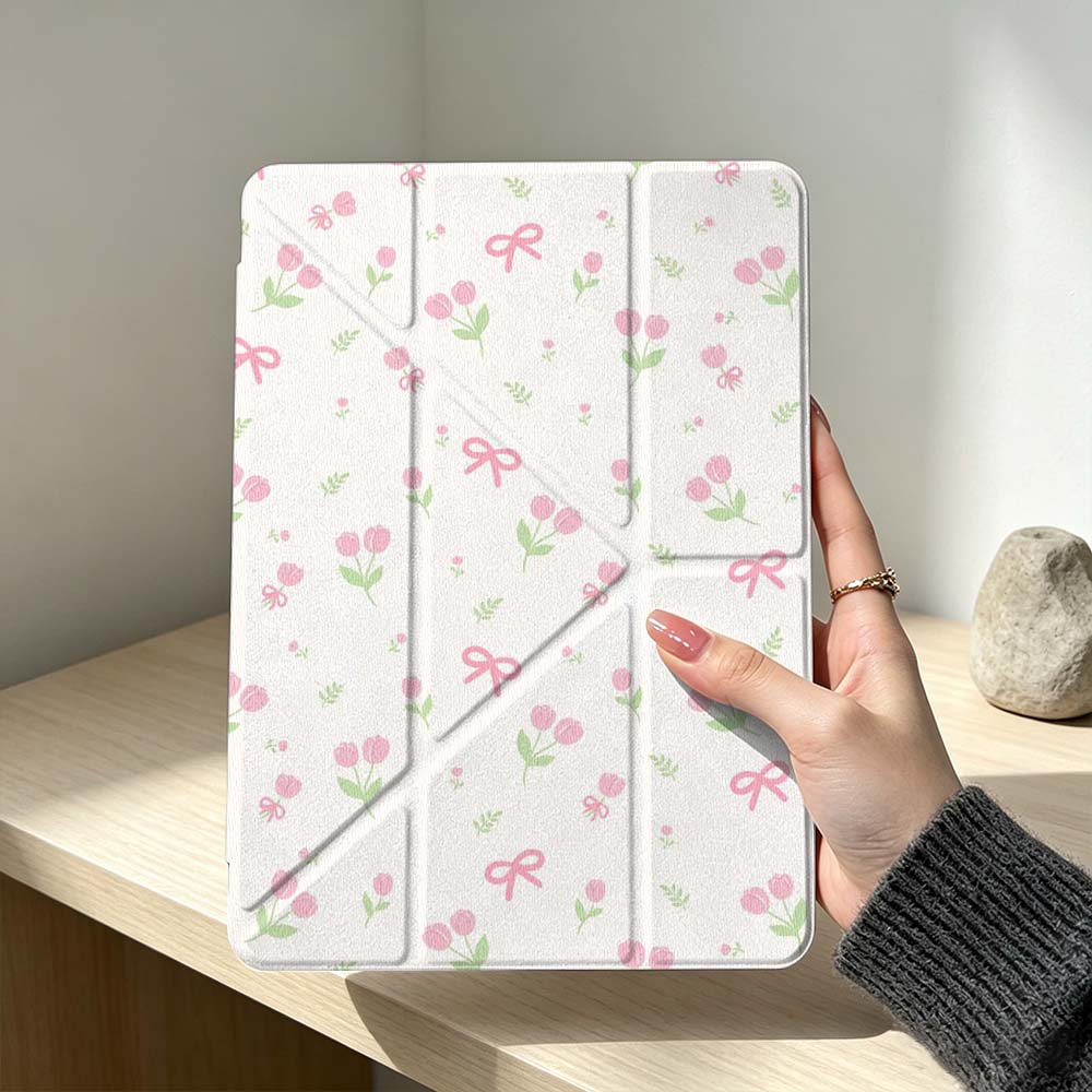 Pink Flower Bow Pattern For Huawei MatePad Pro SE Air 12X Honor Pad 9 V9 GT X9a X9 Foldable 3Y Tablet Case Soft