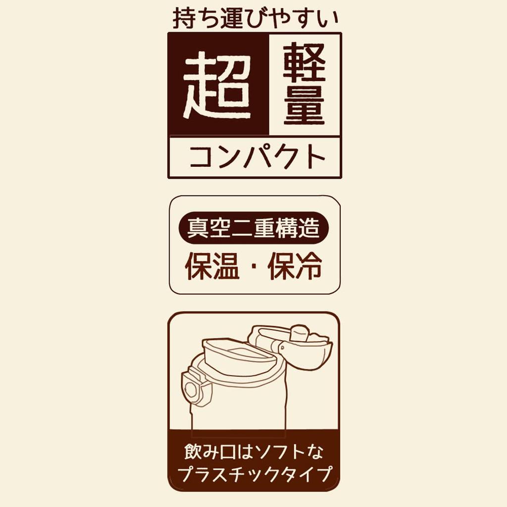 Skater Mug Insulated Stainless Steel Water Sanrio Characters X Akiko Sanrio Bottle, 360ml, Bottle, Obuchi, SDPC4-A