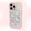 Passar till IPhone16 Rosa Randig Valp 15 ProMax Apple 13 Mobilskal 14 Akryl Tecknad 12
