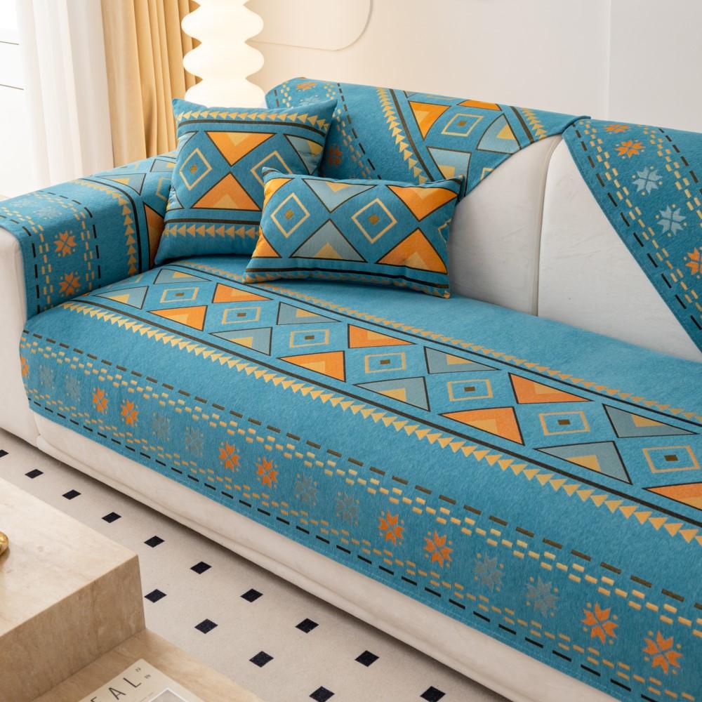 Nordiske Chenille Sofatrekk til Stue Sklisikre Støvtette Sofatrekk Universelle Bøhmiske Vaskbare Sofaer Funda Sofa