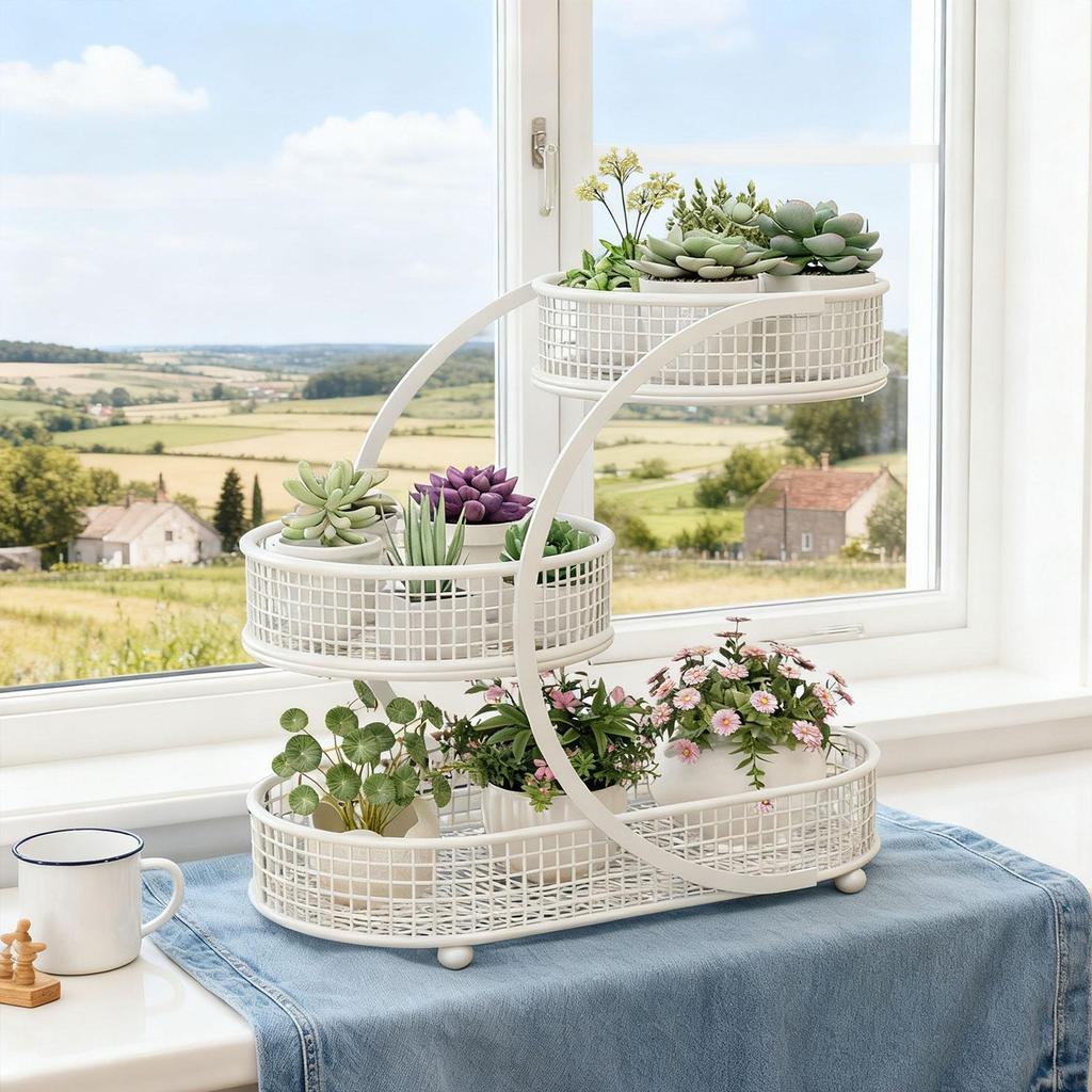 Fruit Basket Holder, Sturdy Iron Storage Tray, Fruit Bowl Stand Organizer for Snack Dining Table Counter Storing Fruits Veggies