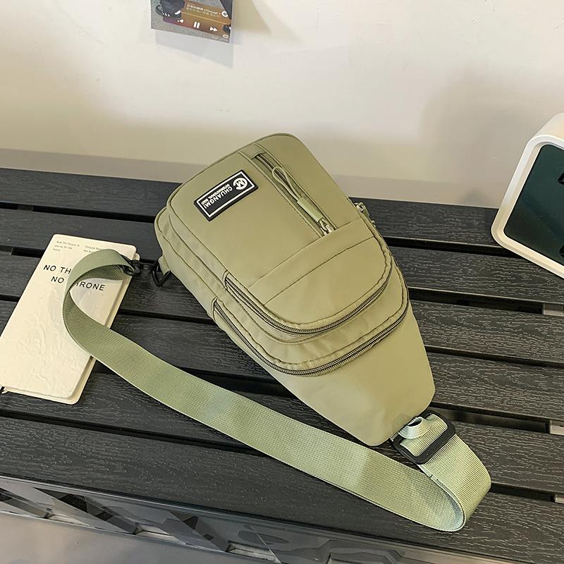 Chest Bag Lightweight Student Crossbody Bag Outdoor Riding Multifunctional Waist Bag Multi-Compartment Mobile Phone Bag