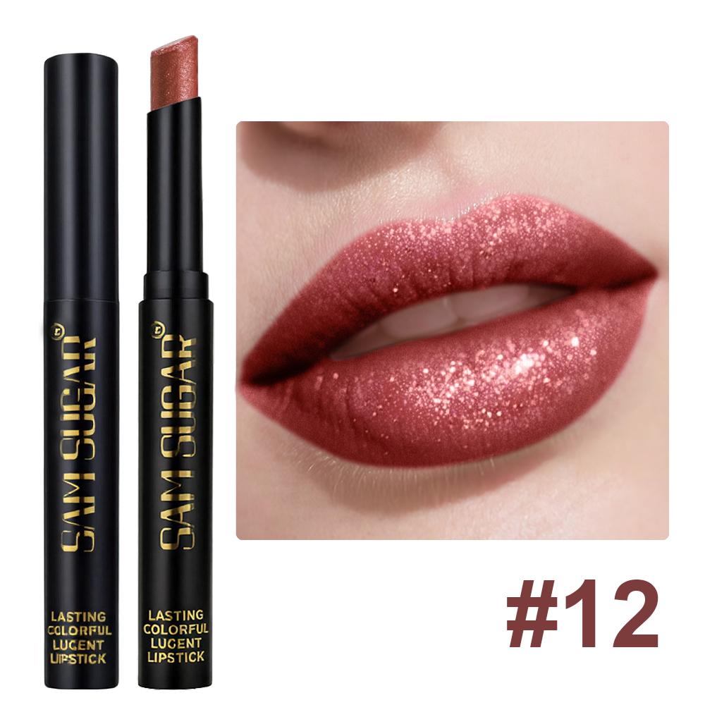 Διαμαντένιο μαργαριταρένιο κραγιόν αδιάβροχο μακράς διαρκείας αντικολλητικό Κύπελλο ματ βελούδινο λαμπερό κραγιόν Κόκκινο σέξι χειλιών καλλυντικά μακιγιάζ