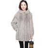 Womens Faux Fur Hooded Coat Winter Warm Thickened Mid-Length Jacket Cold Weather Stylish Elegant Outwear