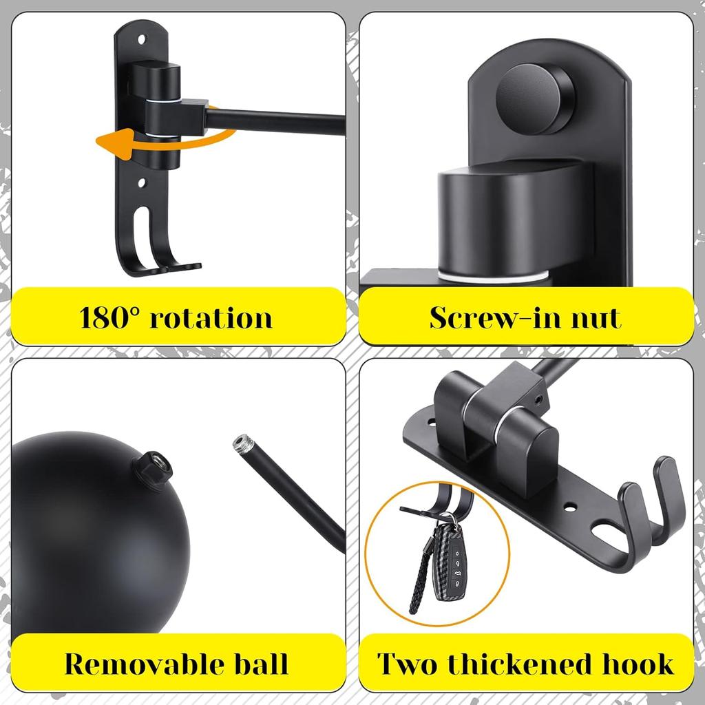 Motorcycle Helmet Rack Wall Mount Metal Bike Helmet Holder Mount Bicycle Helmet Display Hanger Stand Helmet Holder Helmet Hanger