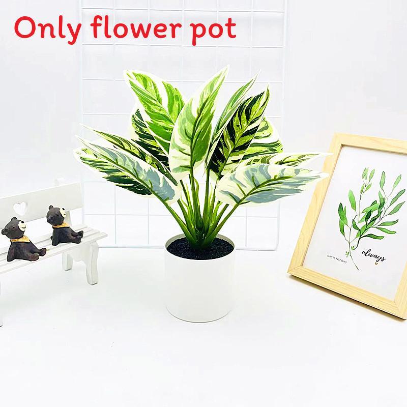 Simulated Epipremnum Aureum And Dasheen Leaves Potted For Home And Events