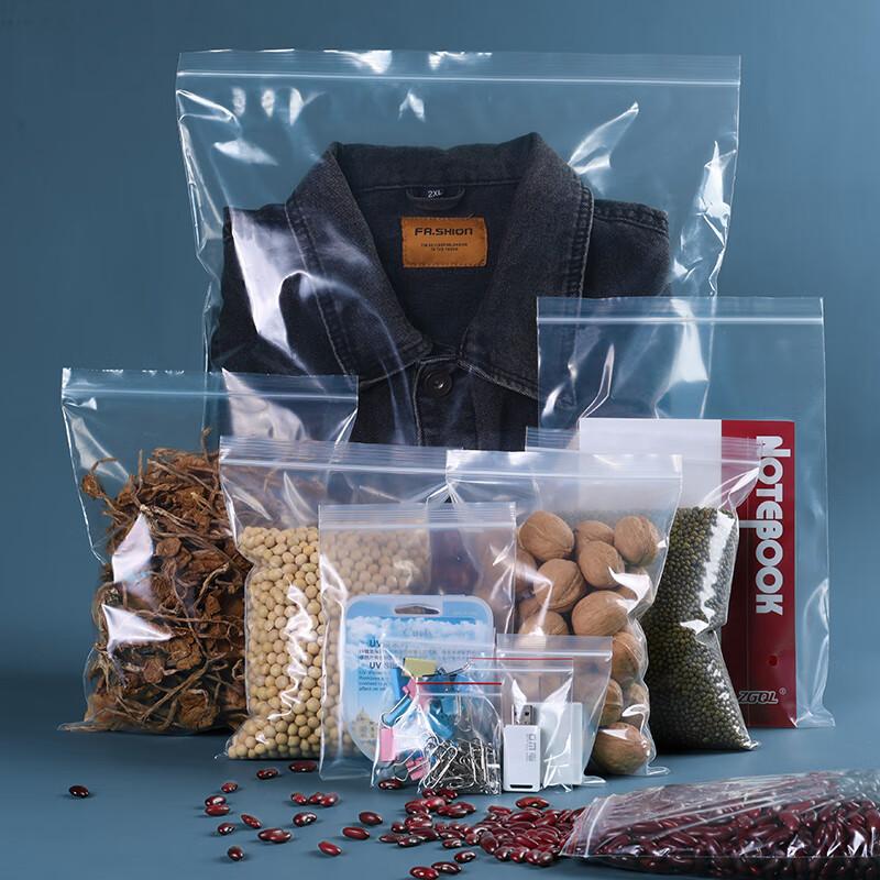 Food Self-Sealing Bags, No. 6 Transparent Storage Sealing Bags, Dust-Proof Packaging Bags, Sealing Bags, 100 Pieces
