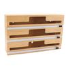Plastic Wrap Dispenser with Slide Cutter 3 in 1 Bamboo Foil and Wax Paper Storage Box for Home Kitchen Drawer