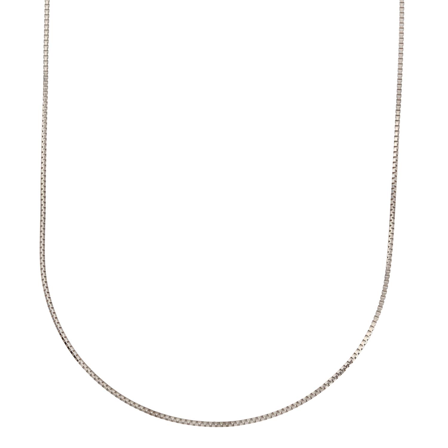 

White Gold Necklace K18WG Venetian Chain Pull Ring Width [Fairy Callet] (Adjustable 0.8mm 40cm)