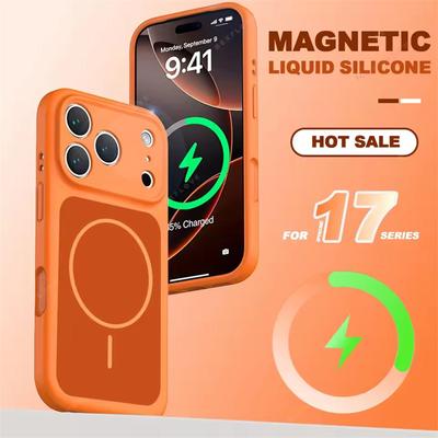 Liquid Silicone Magnetic Phone Case For iPhone 17 16 15 Pro Max 17 Pro Max Magsafe Protector Cover