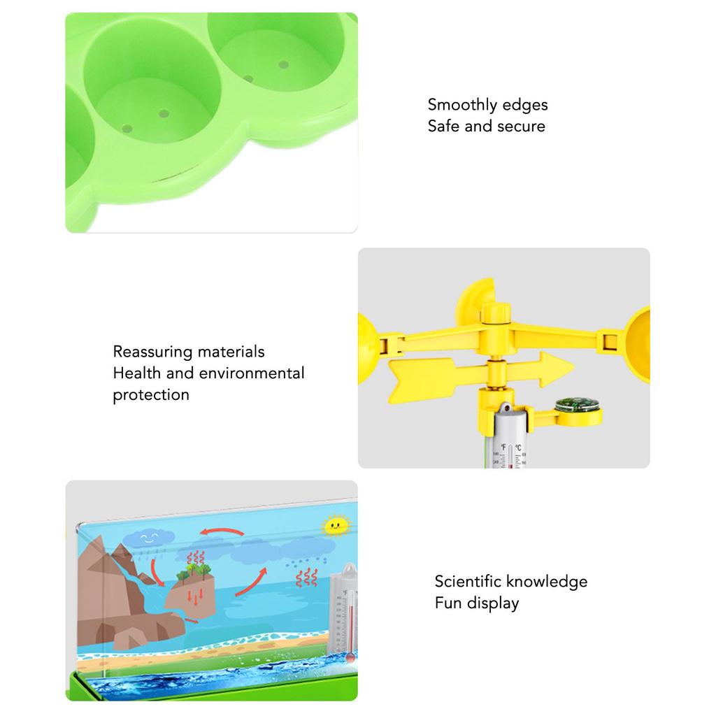 Planting Weather Toy 4 Ecological Scenes Preschool Educational Weather Science Toy for Children Kids
