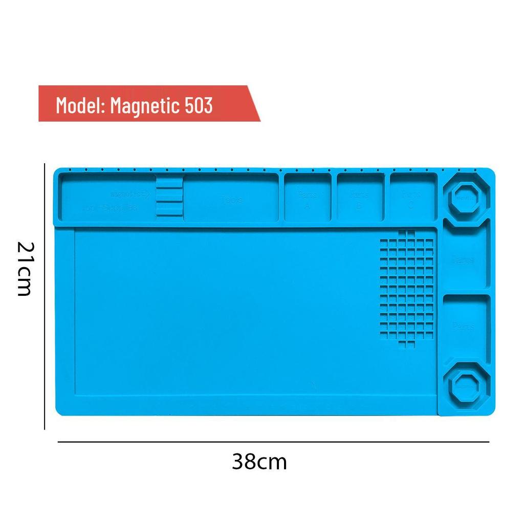 Magnetic Silicone Heat-Resistant Work Mat for Soldering and Welding