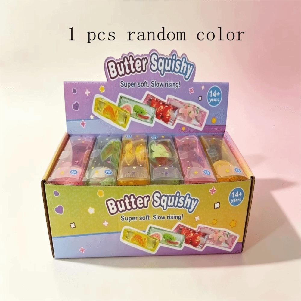 Soft Squishy Toy Slow Rebound Fruit Slush Squishy Toy Fruit Ice Cube Squishy Toy  Desk Decor