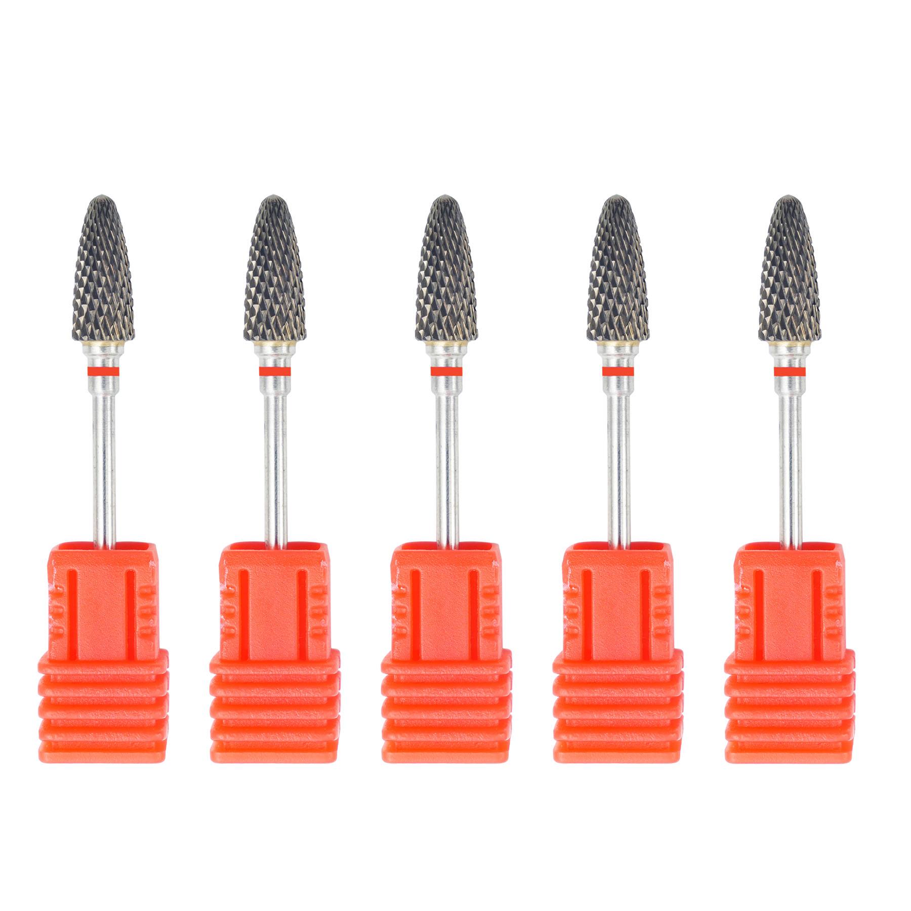 

5Pcs Dental Carbide Burs Handpiece 2.35Mm Shank Strawberry Lab Laboratory Drill Tungsten Steel Cutters Nail Manicure File