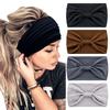 Women's Wide Elastic Sports Headband, Solid Color Yoga Sweatband for Running Workout