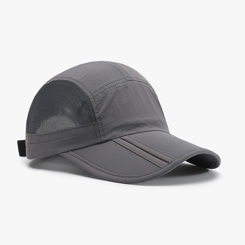 None Summer Foldable Sun Protection Baseball Cap With Breathable Mesh For Outdoor Activities