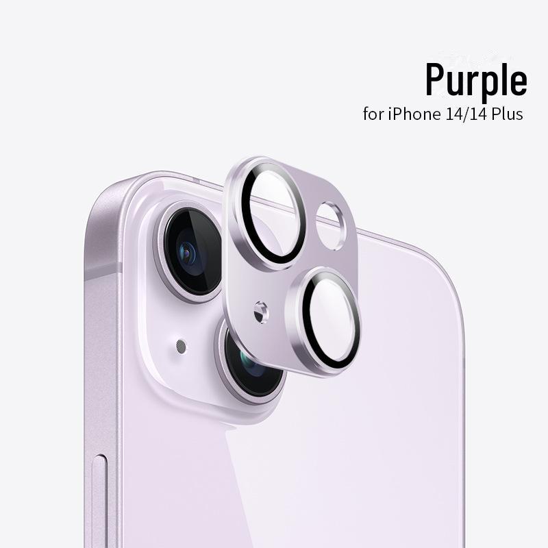 מגן עדשות Apple 16Pro לאייפון 14 פרו מקס: סרט מתכת עין הנשר מלא