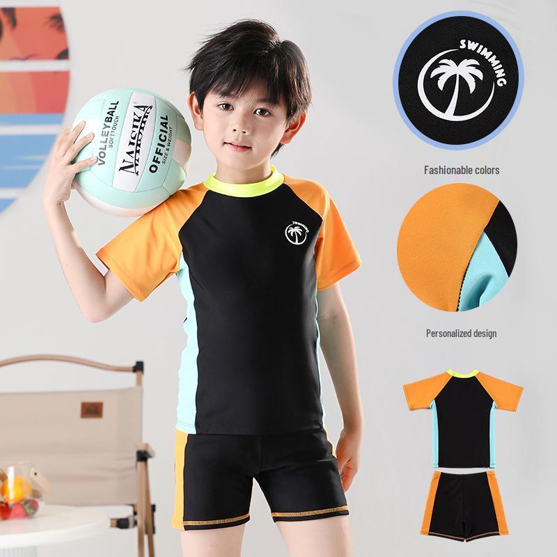 2025 Quick-Dry Two-Piece Swimsuit for Boys - Toddler to Youth Sizes 4XL