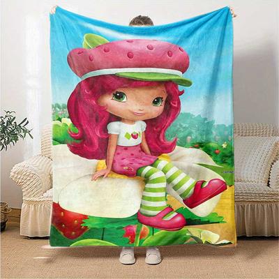 Strawberry Shortcake Garden Blanket Throw For Office Chair Sofa Couch Office Bed Picnics Playful Design Unique Gift Y17