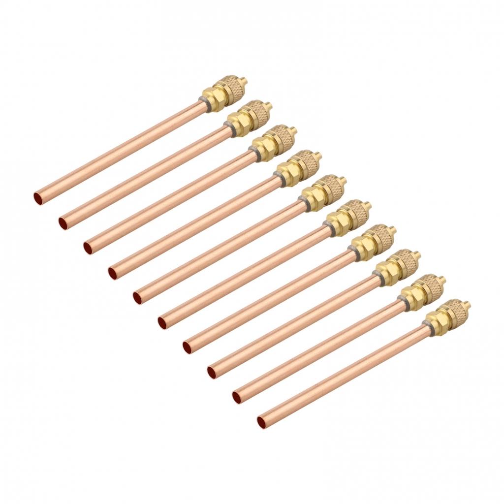 10pcs Copper Maintenance Valves Compatible With Refrigeration Equipment