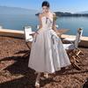 In Stock, Holiday Style Tube Top, Lace Top + Half-length Skirt, Two-piece Set, Summer Picture Color, Other Medium Skirts.