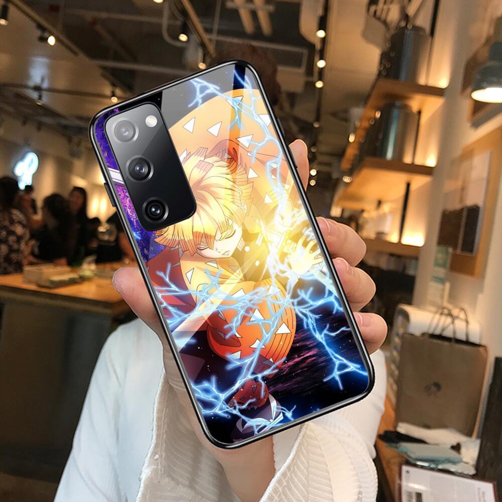 

Kamado Nezuko Kimetsu No Yaiba Demon Slayer ТПУ мягкий чехол из закаленного стекла чехол для телефона SamSung Galaxy S8 S9 S10E S20 S21 S5 S3 Galaxy S21 5G