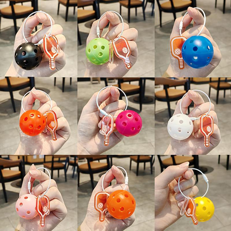 Fun Pickle Ball Buckle Pickle Ball Ornament Pickle Ball Creative Pickle Ball Keychain Mini Pickle Ball Pendant
