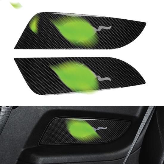 

2шт автомобильная панель задней двери из углеродного волокна внутренняя отделка для Ford Mustang