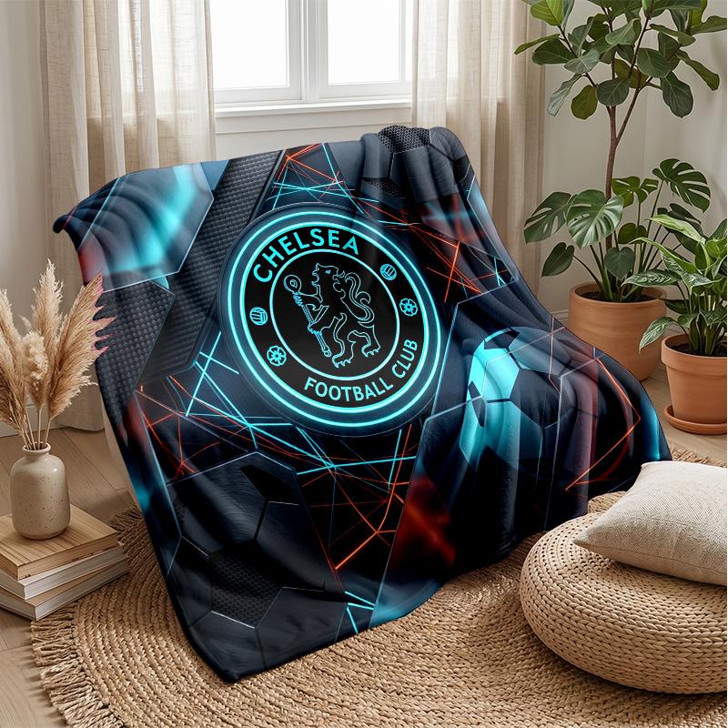Chelsea FC Theme blanket Soft Flannel Blanket Plush Throw Blanket Cozy Sofa Bed Blanket for Home Decor