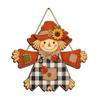 Front Door Welcome Sign Fall Wooden Hanging Sign, Autumn Scarecrow & Pumpkin Maple Leaf Entryway Ornament Hanger, Harvest Thanksgiving Decor,