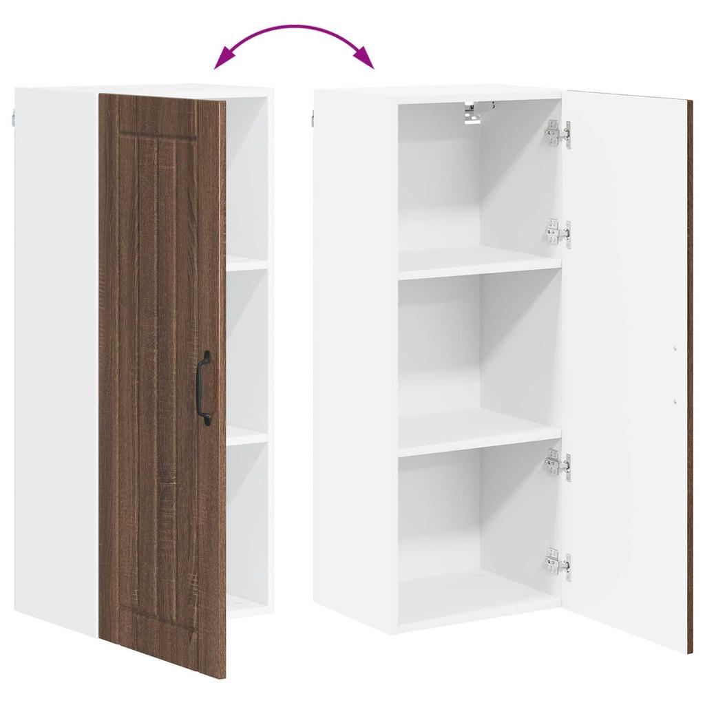 Wall Cabinet LUCCA Brown Oak 40 x 31 x 100 cm Particleboard