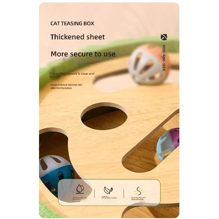 Cat Maze Box Hide Seek Toy, Self Entertainment Cat Scratcher, Durable Bite Resistant Interactive Pet Play Supplies